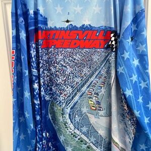 Nascar Blue and White Shirt
